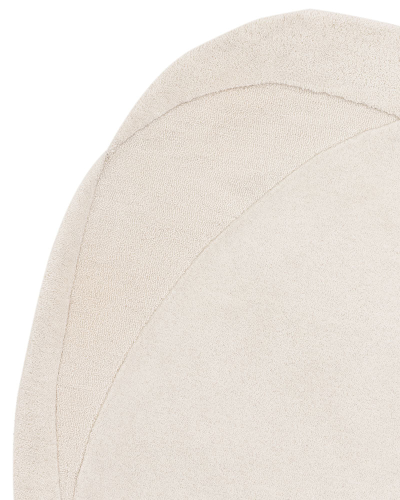 OLSEN 04 RIDGE CARVED WOOL RUG CREAM IVORY