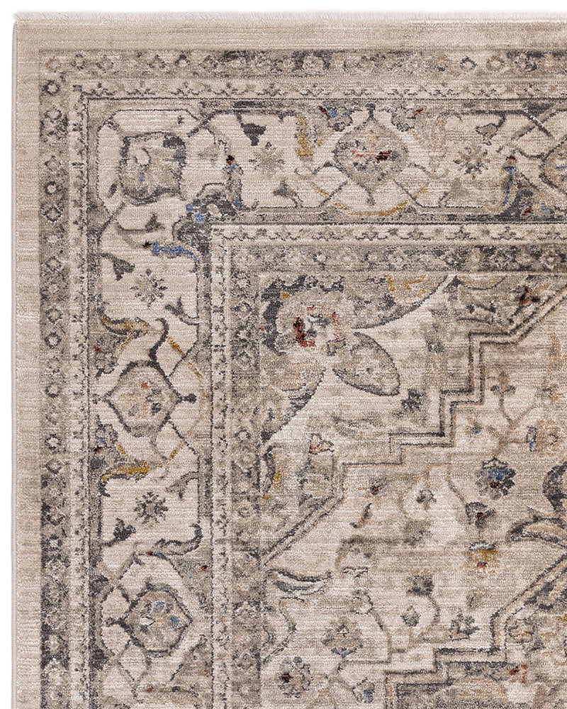 SOVEREIGN 06 ASH MEDALLION VINTAGE TRADITIONAL STYLE RUG