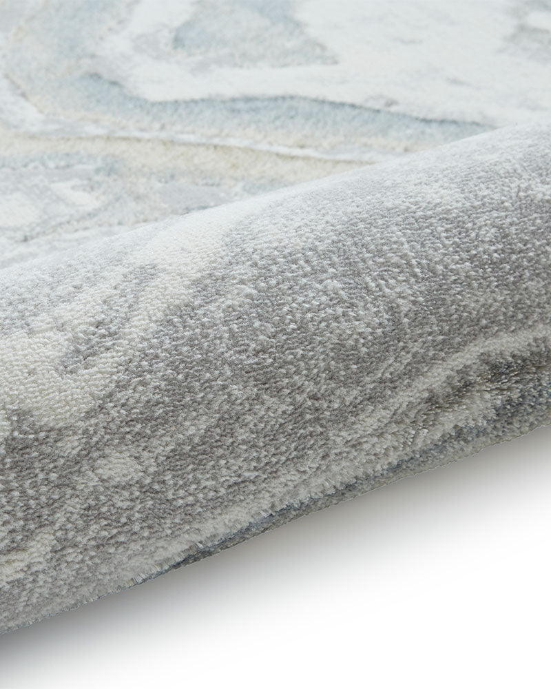 TIDAL TL837 SILVER BEIGE METALLIC ABSTRACT RUG