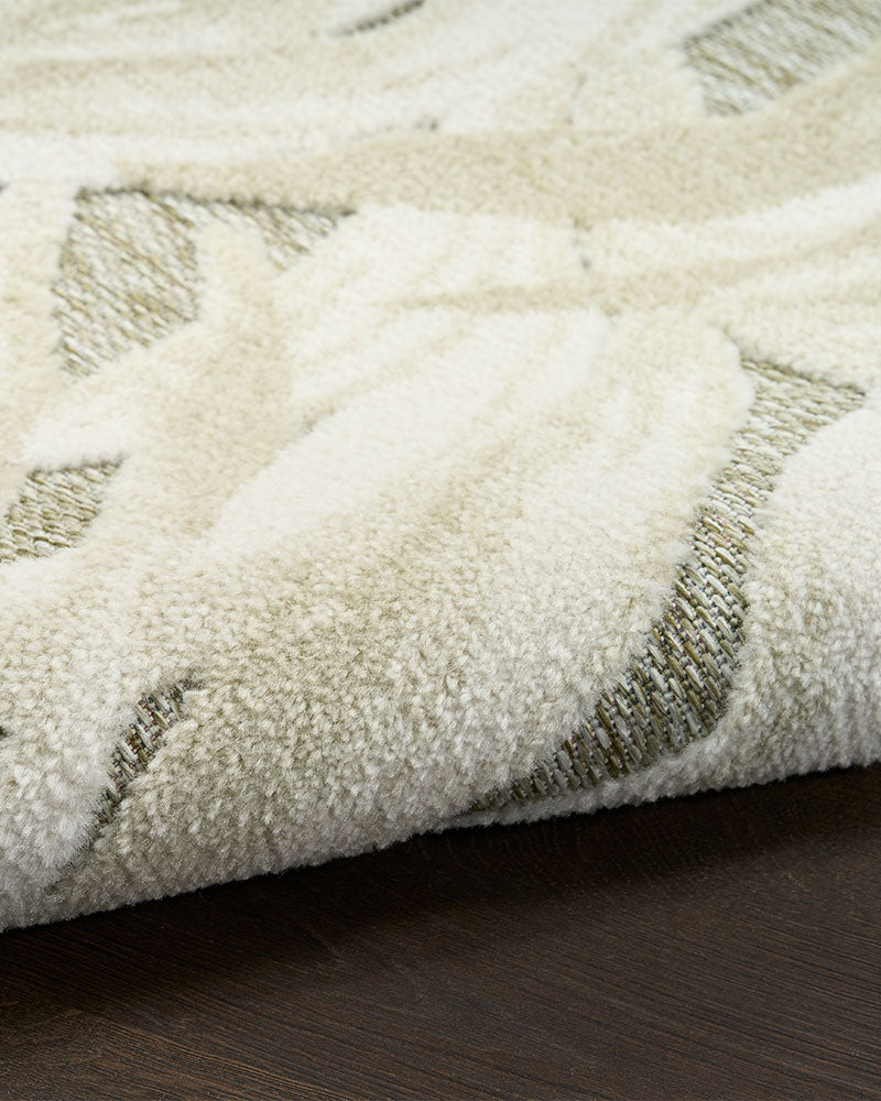 ALOHA ALH43 IVSAG IVORY SAGE GREEN INDOOR OUTDOOR RUG