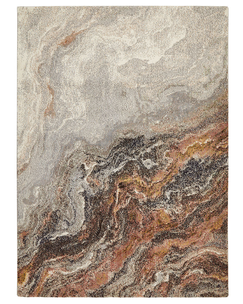 AMARA AMA101 IVORY GREY TAUPE ABSTRACT RUG