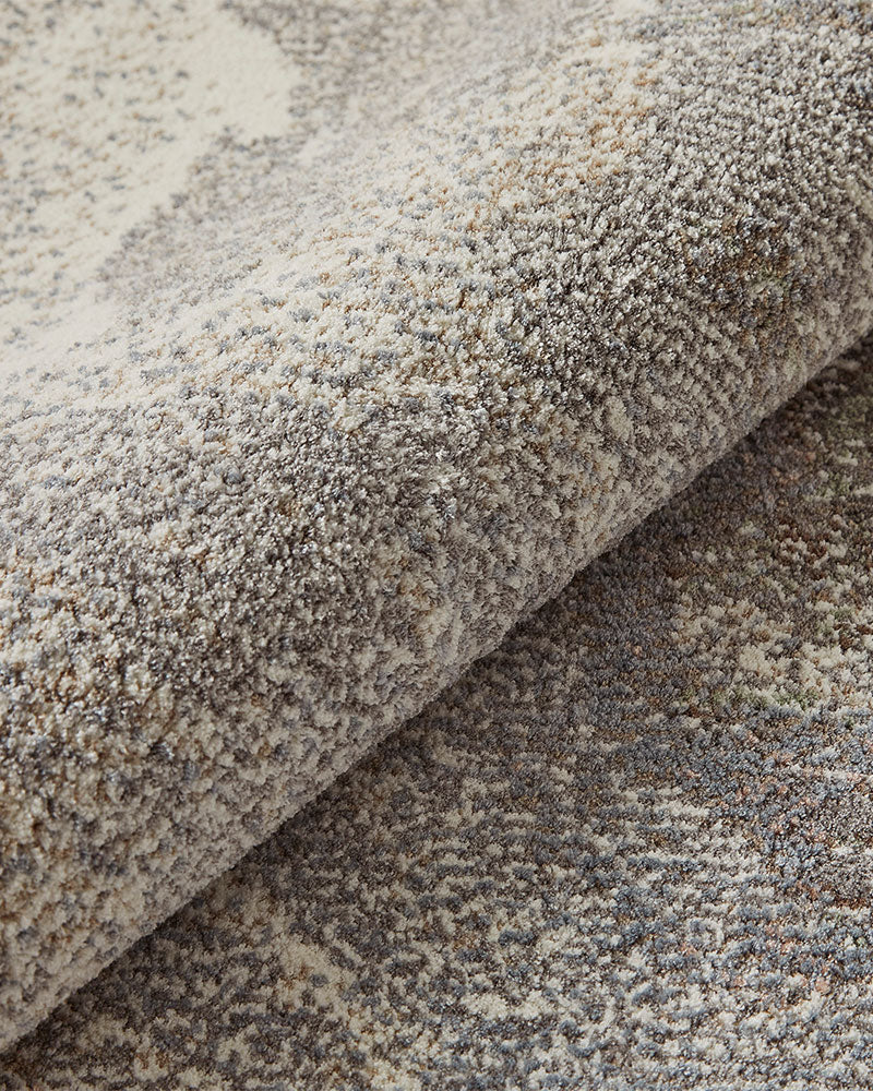 AMARA AMA101 IVORY GREY TAUPE ABSTRACT RUG