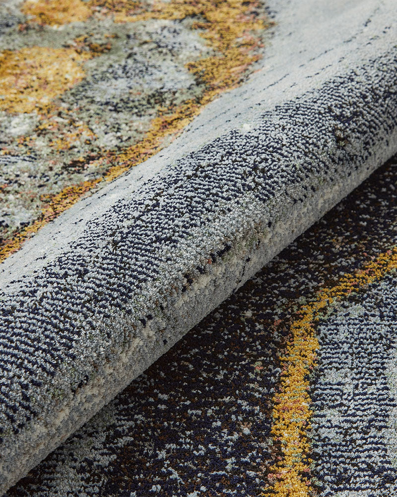 AMARA AMA103 GREY BLUE BRONZE ABSTRACT RUG