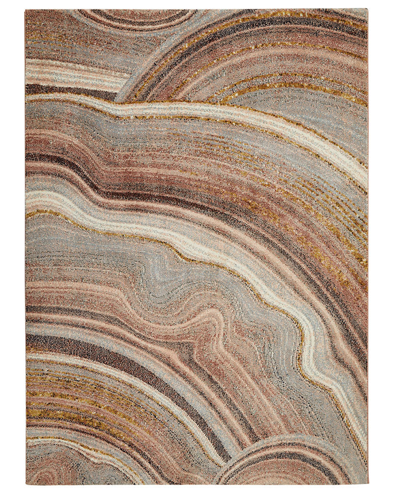 AMARA AMA108 BLUSH GREY ABSTRACT RUG