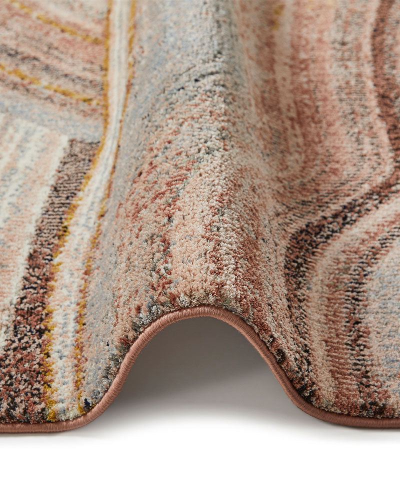 AMARA AMA108 BLUSH GREY ABSTRACT RUG