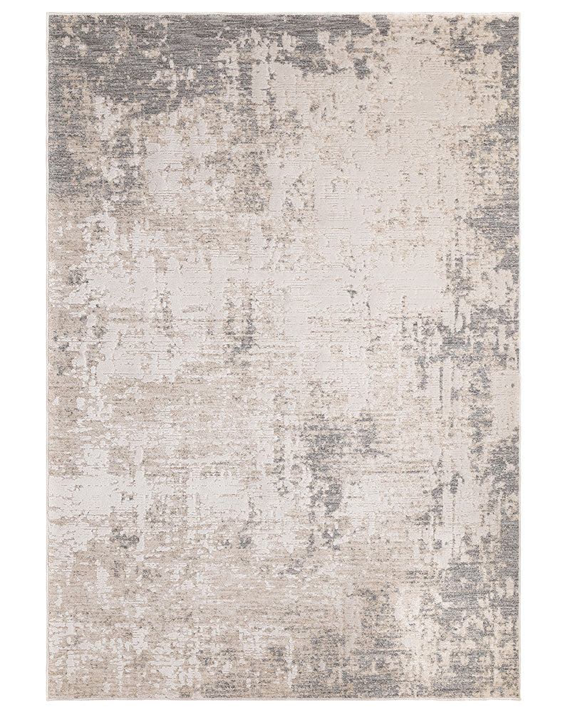 ANDERS AN01 GREY BEIGE ABSTRACT MODERN RUG
