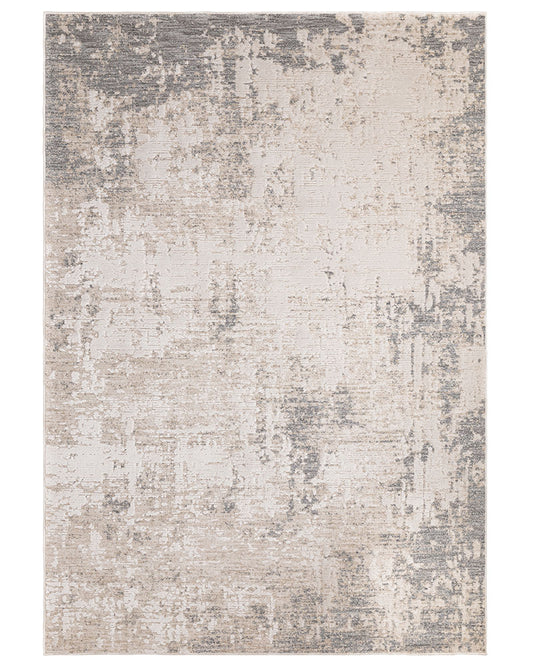 ANDERS AN01 GREY BEIGE ABSTRACT MODERN RUG