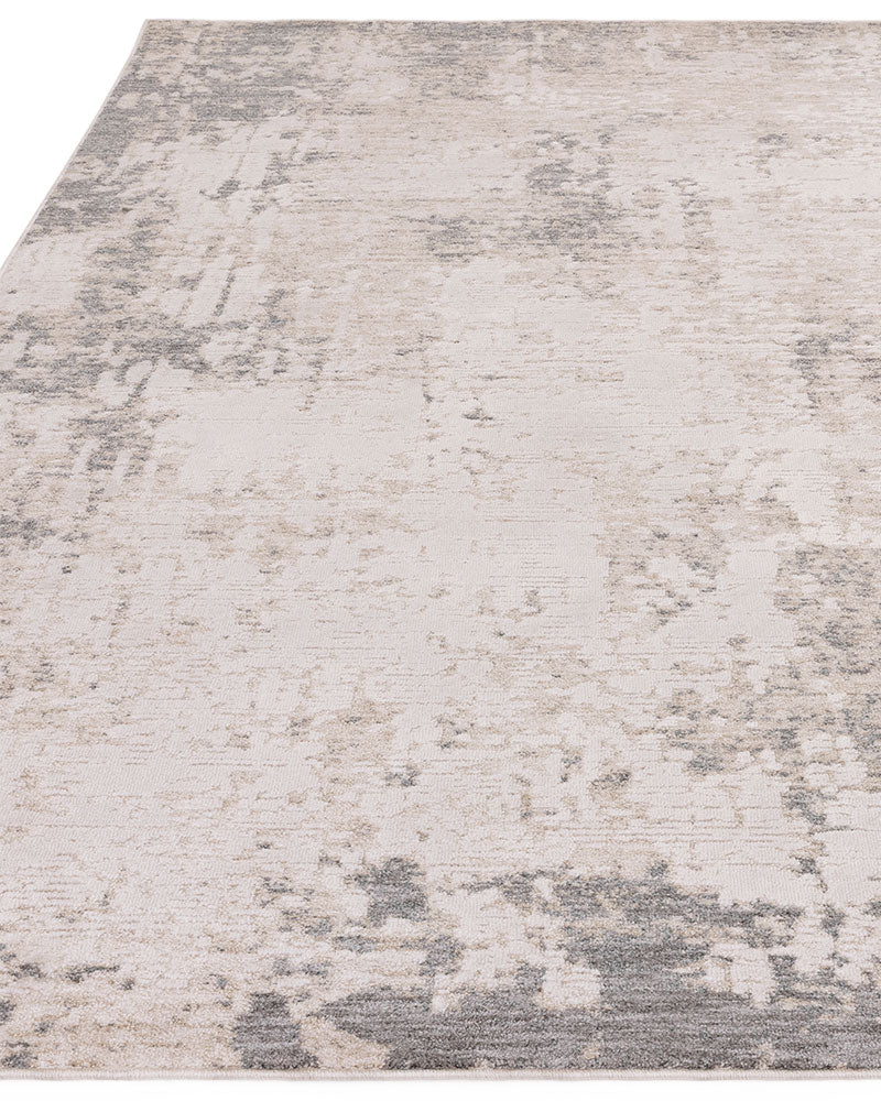 ANDERS AN01 GREY BEIGE ABSTRACT MODERN RUG