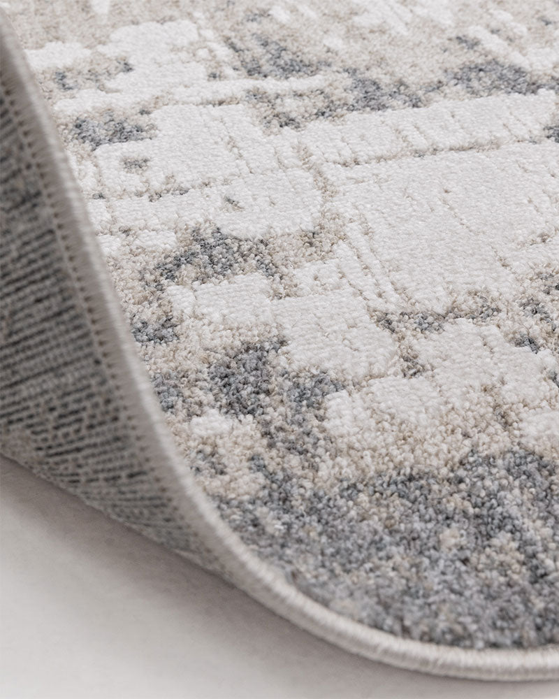 ANDERS AN01 GREY BEIGE ABSTRACT MODERN RUG