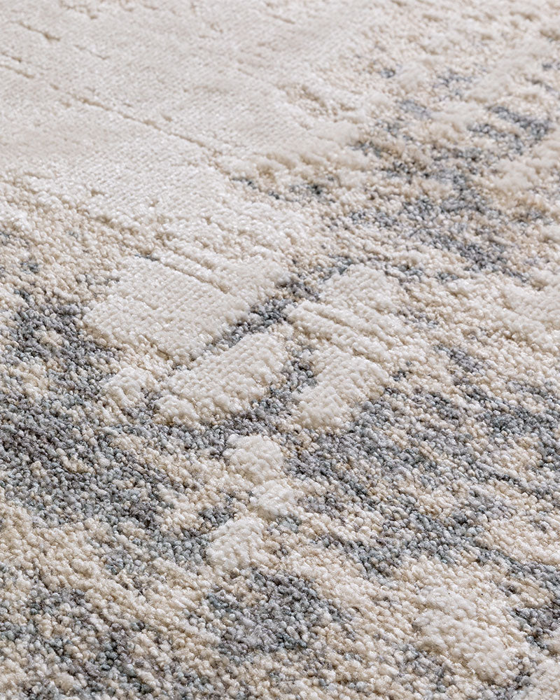 ANDERS AN01 GREY BEIGE ABSTRACT MODERN RUG