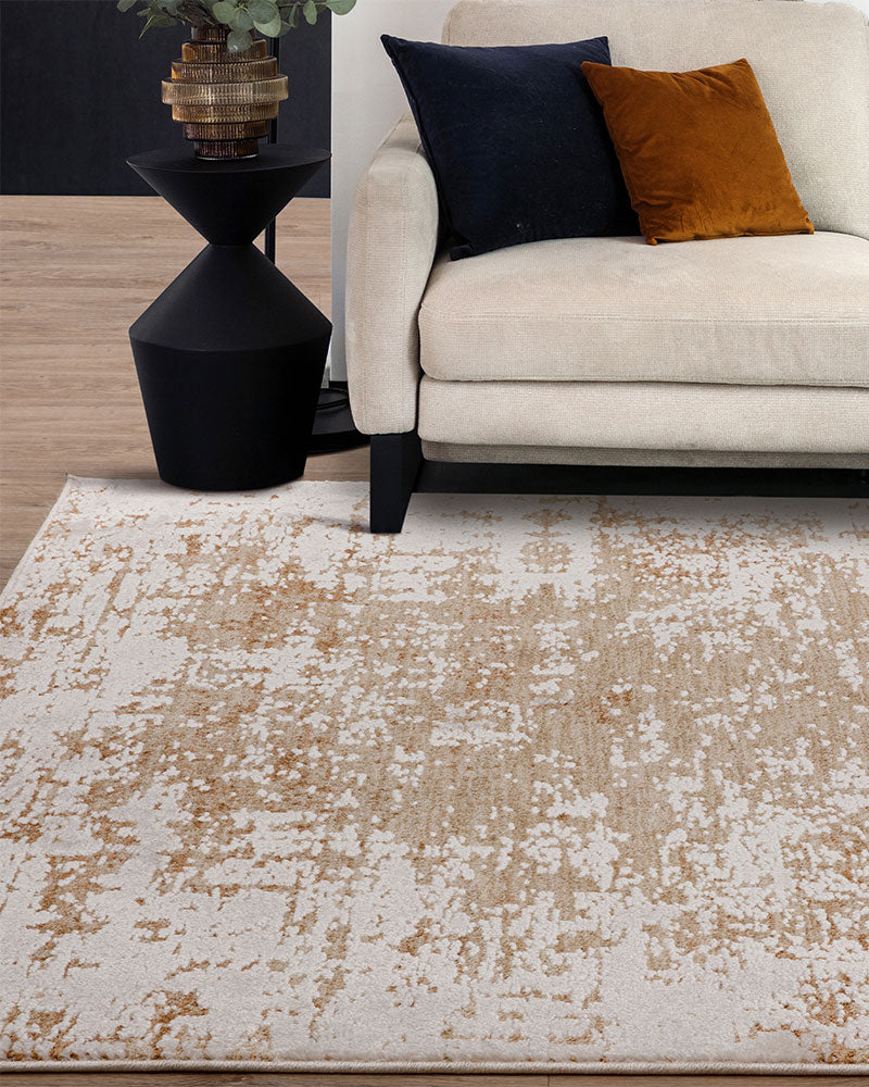 ANDERS AN03 TERRECOTTA BEIGE ABSTRACT MODERN RUG