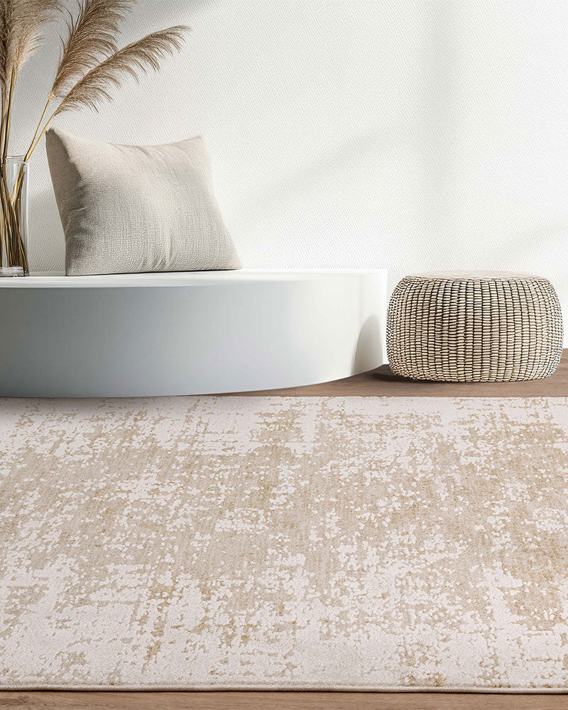 ANDERS AN04 BEIGE ABSTRACT MODERN RUG