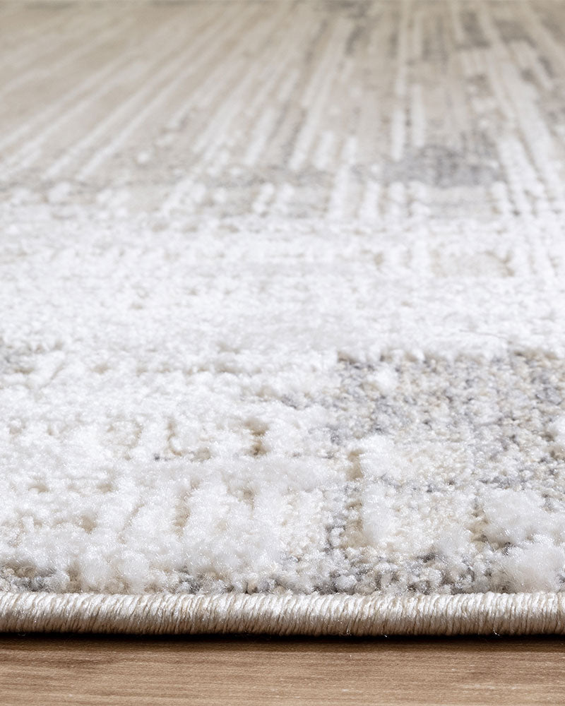 ANDERS AN06 GREY ABSTRACT BORDER MODERN RUG