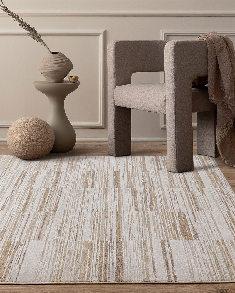 ANDERS AN08 BEIGE MULTI MODERN RUG
