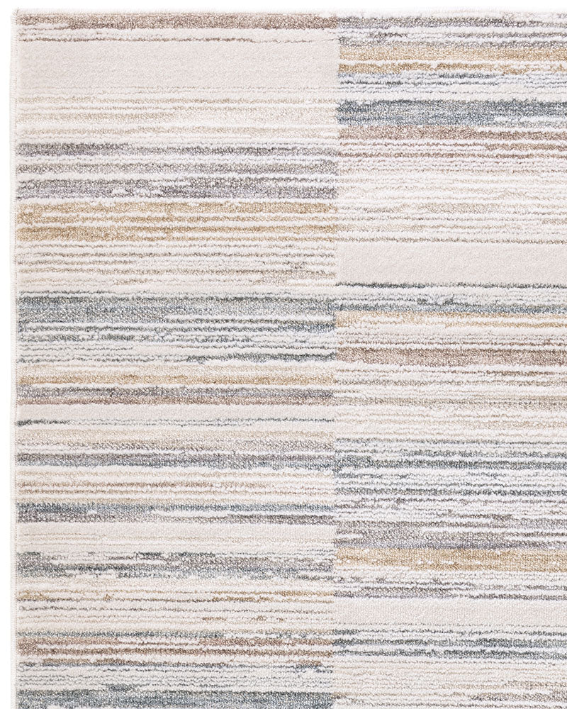 ANDERS AN09 GREY MULTI STRIPE MODERN RUG