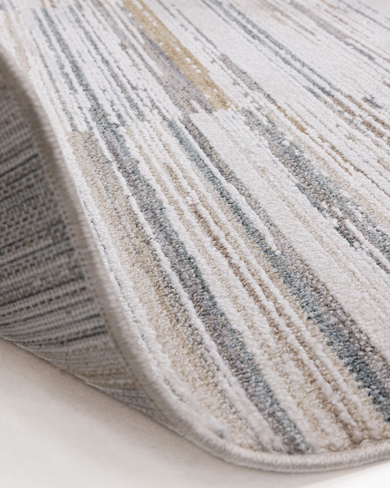 ANDERS AN09 GREY MULTI STRIPE MODERN RUG