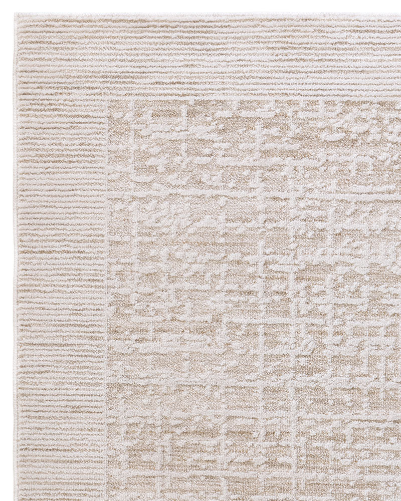 ANDERS AN10 BEIGE ABSTRACT BORDER MODERN RUG