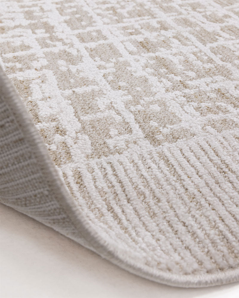 ANDERS AN10 BEIGE ABSTRACT BORDER MODERN RUG