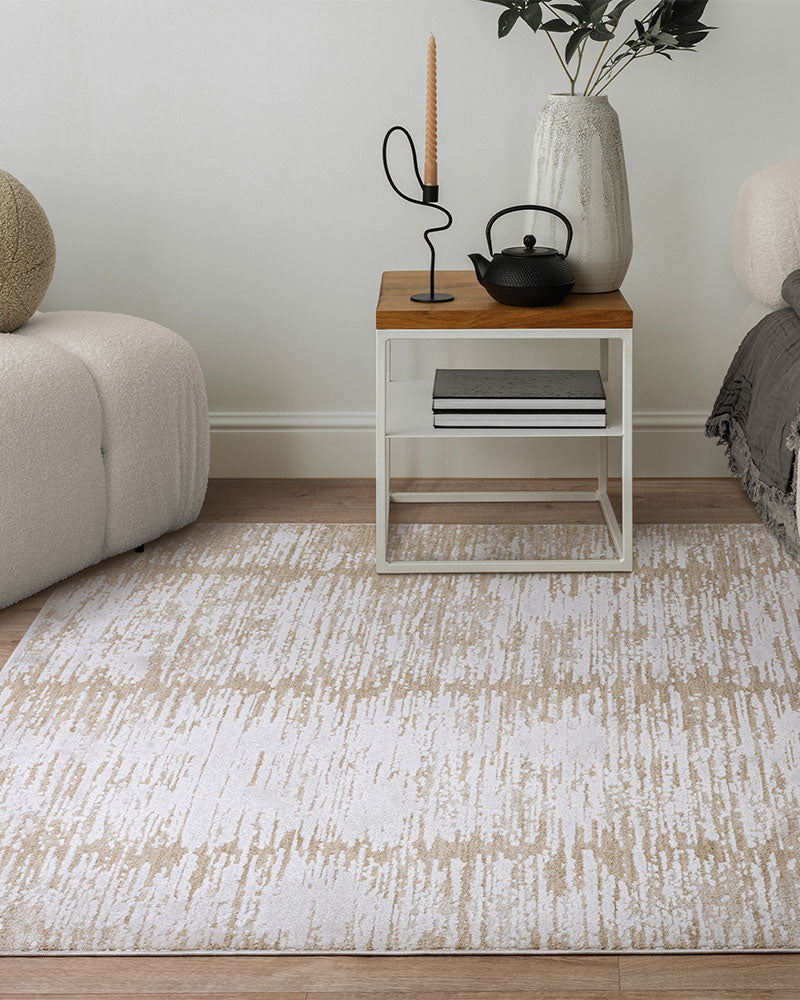 ANDERS AN13 BEIGE ABSTRACT MODERN RUG