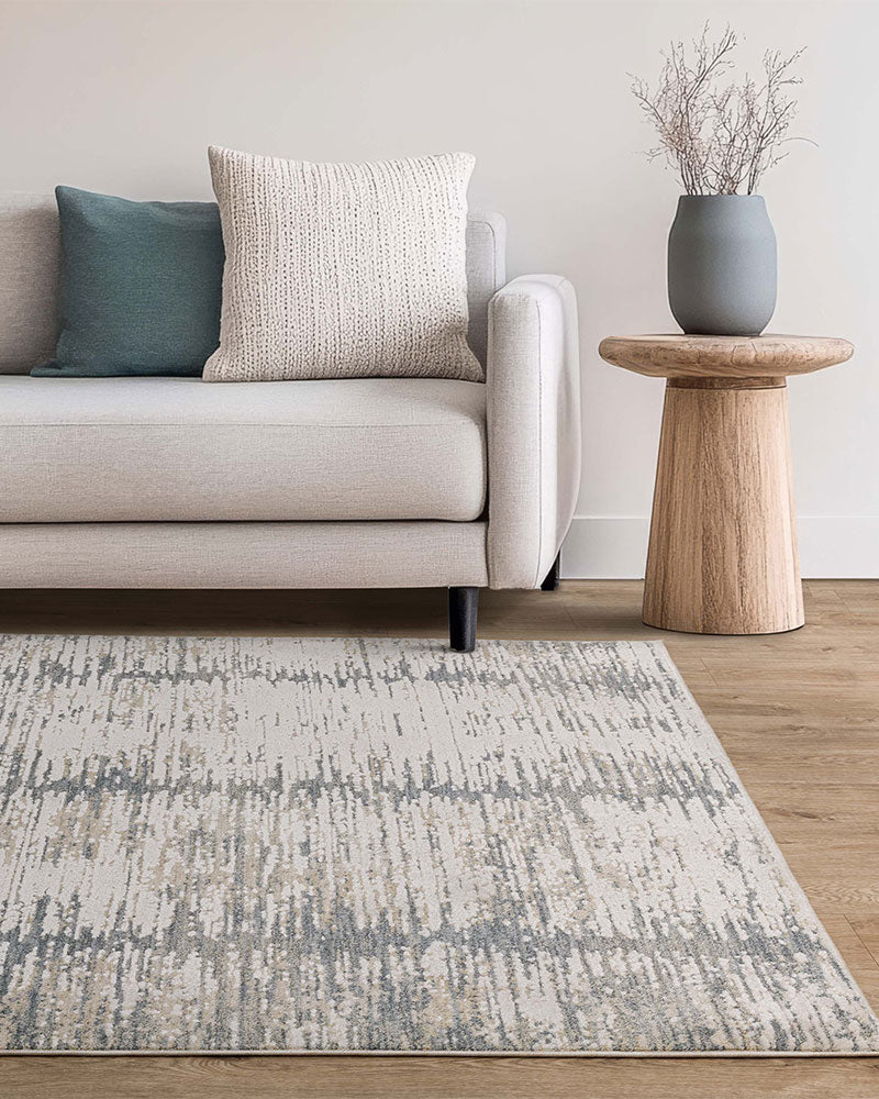 ANDERS AN15 BLUE ABSTRACT MODERN RUG