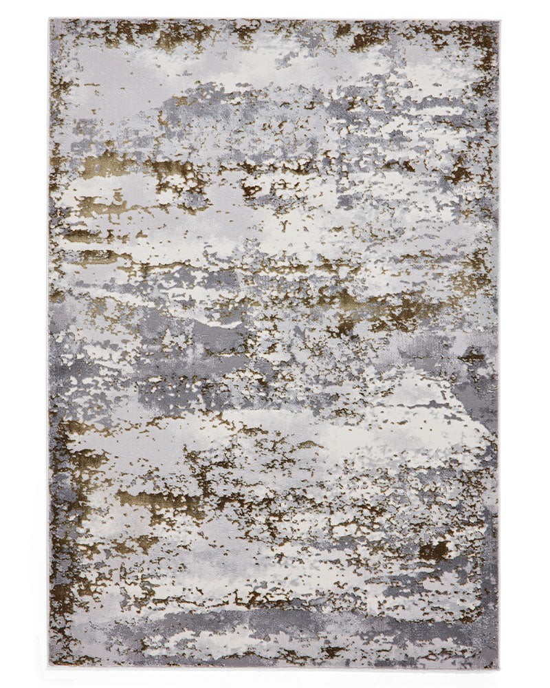 ARTEMIS B9289A GOLD SILVER METALLIC ABSTRACT RUG