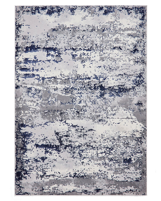 ARTEMIS B9289A BLUE SILVER METALLIC ABSTRACT RUG