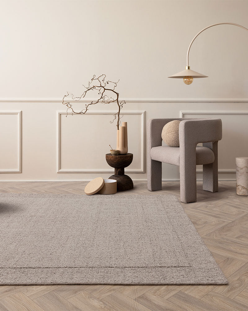 LARSON BEIGE NATURAL WOOL LOOP RUG