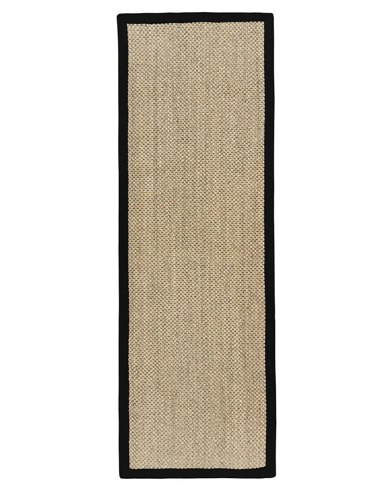 ORIGINS SISAL NATURAL LIGHT BEIGE WITH BLACK BORDER RUG RUNNER