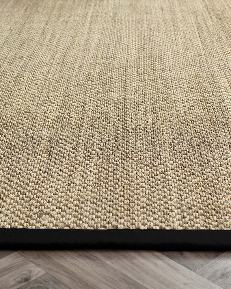 ORIGINS SISAL NATURAL LIGHT BEIGE WITH BLACK BORDER RUG RUNNER