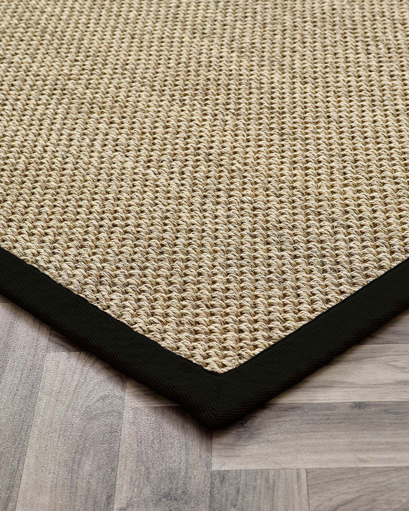 ORIGINS SISAL NATURAL LIGHT BEIGE WITH BLACK BORDER RUG RUNNER