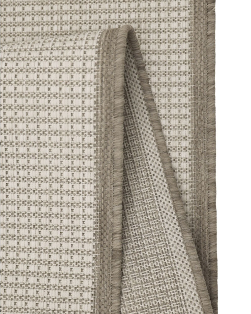 NEUTRAL BORDER INDOOR / OUTDOOR FLATWEAVE RUG