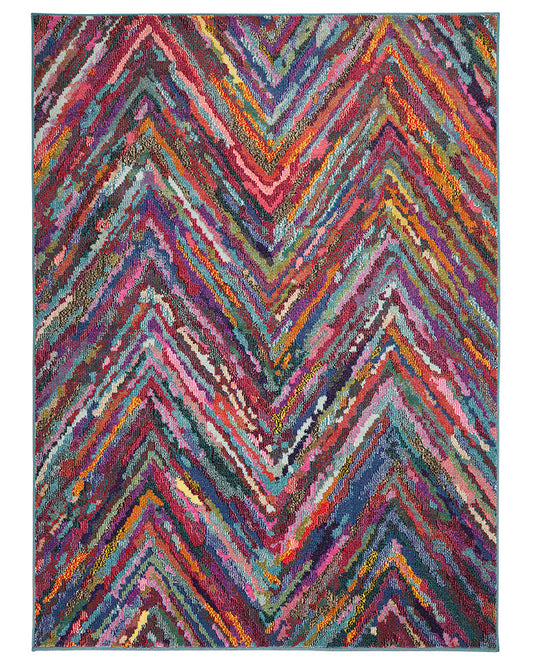 CARNAVAL CAR104 MULTI BRIGHT CHEVRON RUG