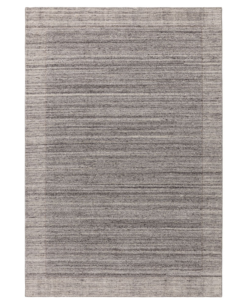 LARSON CHARCOAL GREY WOOL LOOP RUG