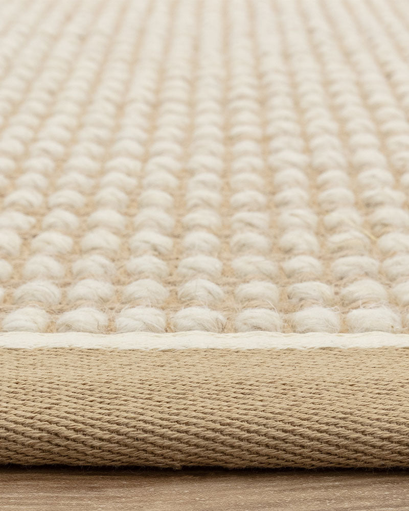 KORRA WOOL & JUTE SINGLE LOOP WITH LINEN BORDER RUNNER