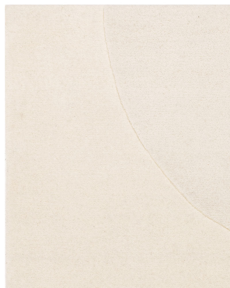 OLSEN 03 DOME CARVED WOOL RUG CREAM IVORY