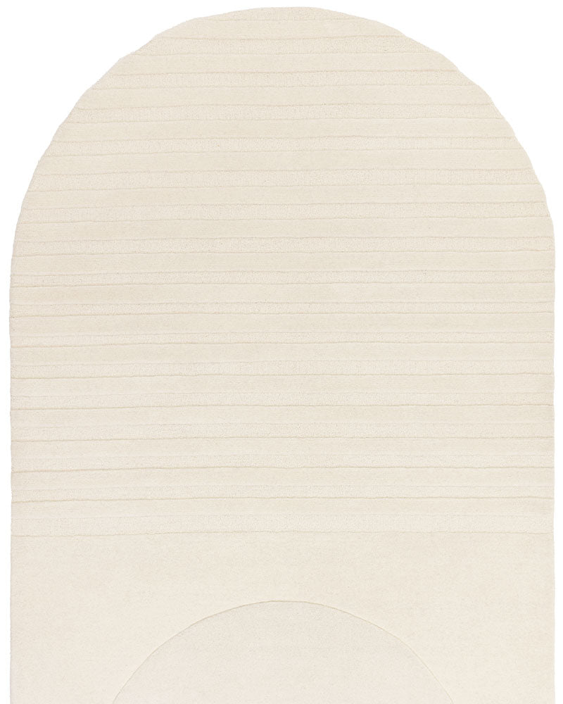 OLSEN 03 DOME CARVED WOOL RUG CREAM IVORY