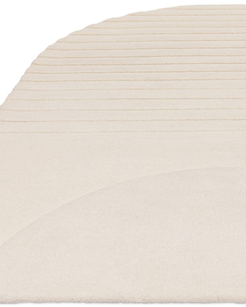 OLSEN 03 DOME CARVED WOOL RUG CREAM IVORY
