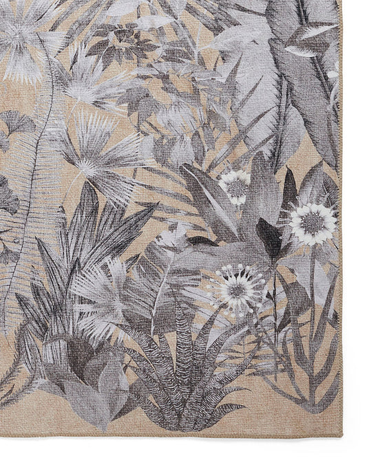 HARLEQUIN FLOREANA BLACK EARTH MACHINE WASHABLE RUG