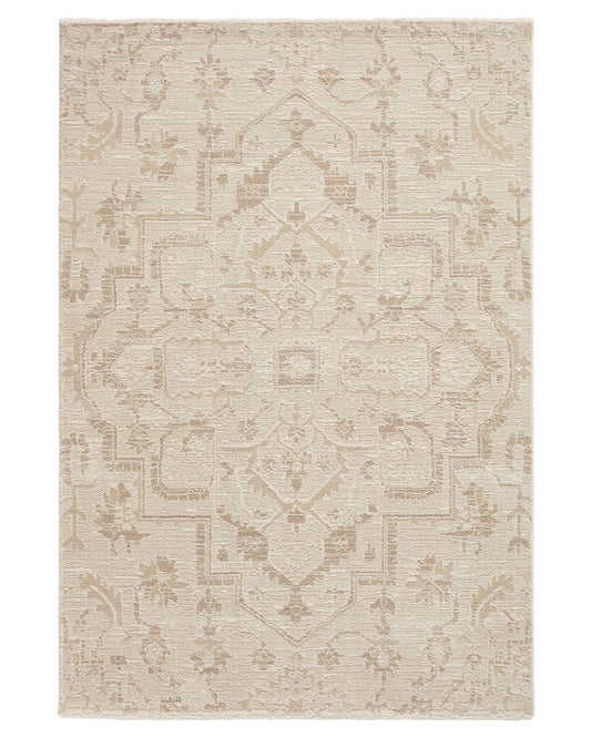 GENEVA 64615 CREAM MEDALLION TRADITIONAL STYLE RUG