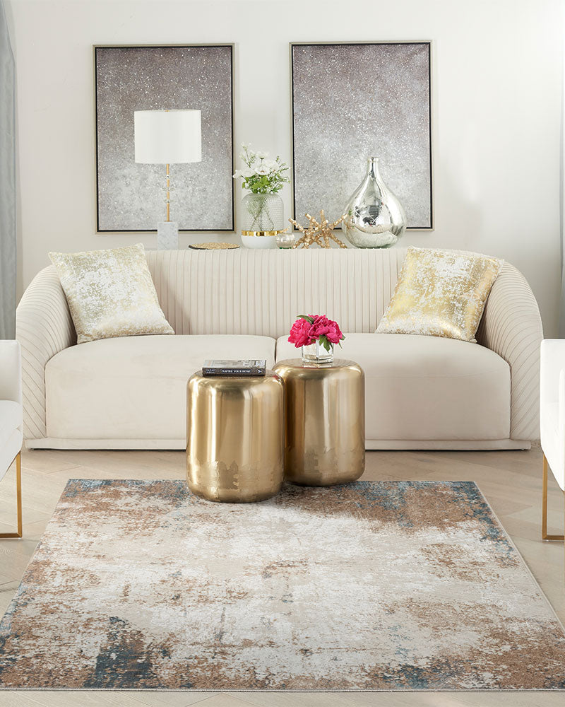 GLITZ GLZ06 TAUMT ABSTRACT TAUPE GOLD