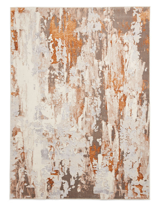 APOLLO GR580 BRONZE GREY METALLIC ABSTRACT RUG