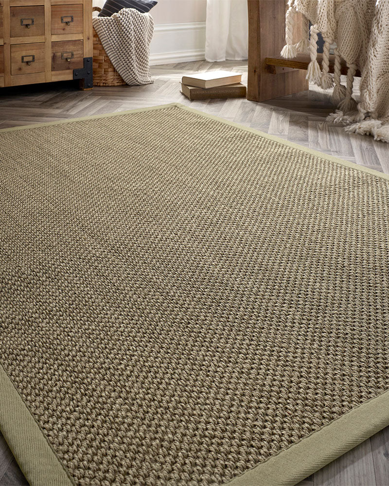 ORIGINS SISAL SAGE GREEN WITH SAGE GREEN BORDER RUG