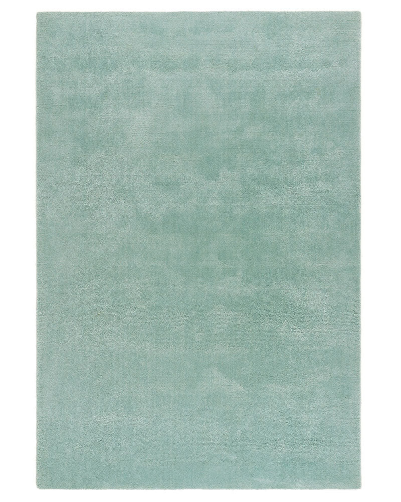 HUSH PLAIN LUXURY WOOL RUG AQUA GREEN