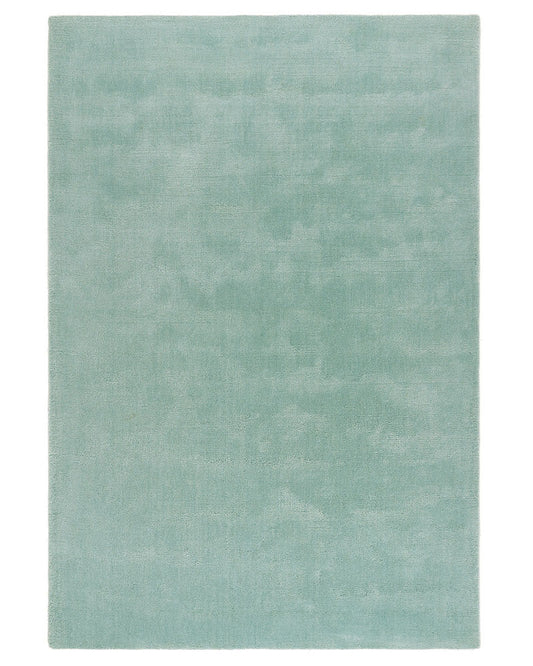 HUSH PLAIN LUXURY WOOL RUG AQUA GREEN