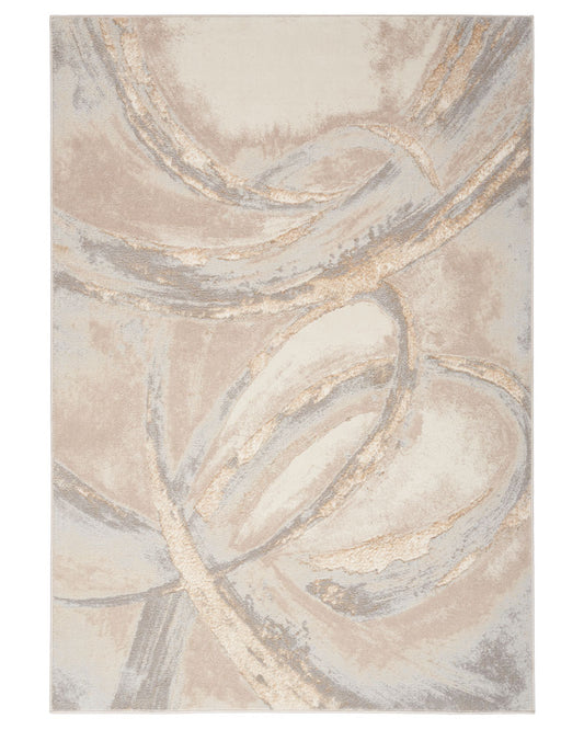 BRUSHSTROKES BSK01 BEIGE GREY RUG