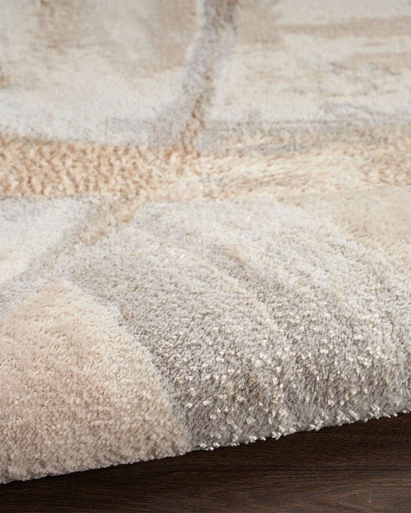 BRUSHSTROKES BSK01 BEIGE GREY RUG