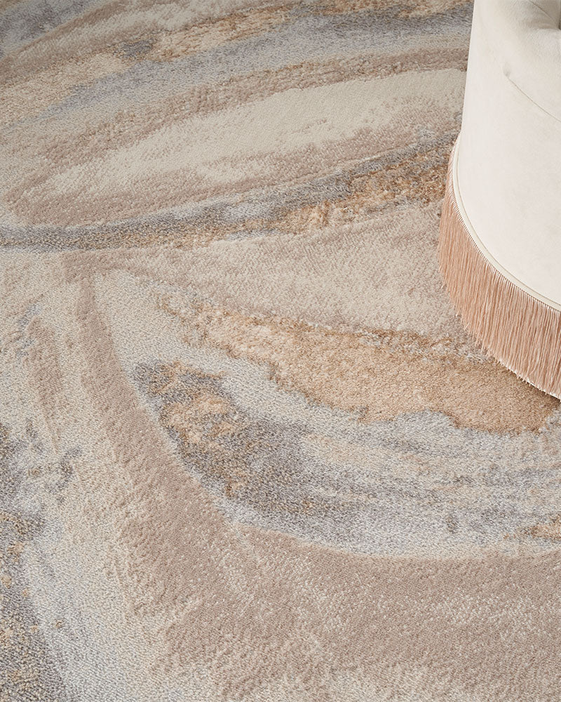 BRUSHSTROKES BSK01 BEIGE GREY RUG
