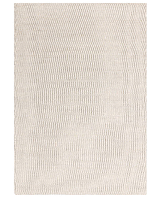 ZANDER IVORY CHUNKY TEXTURED WOOL MIX RUG NATURAL