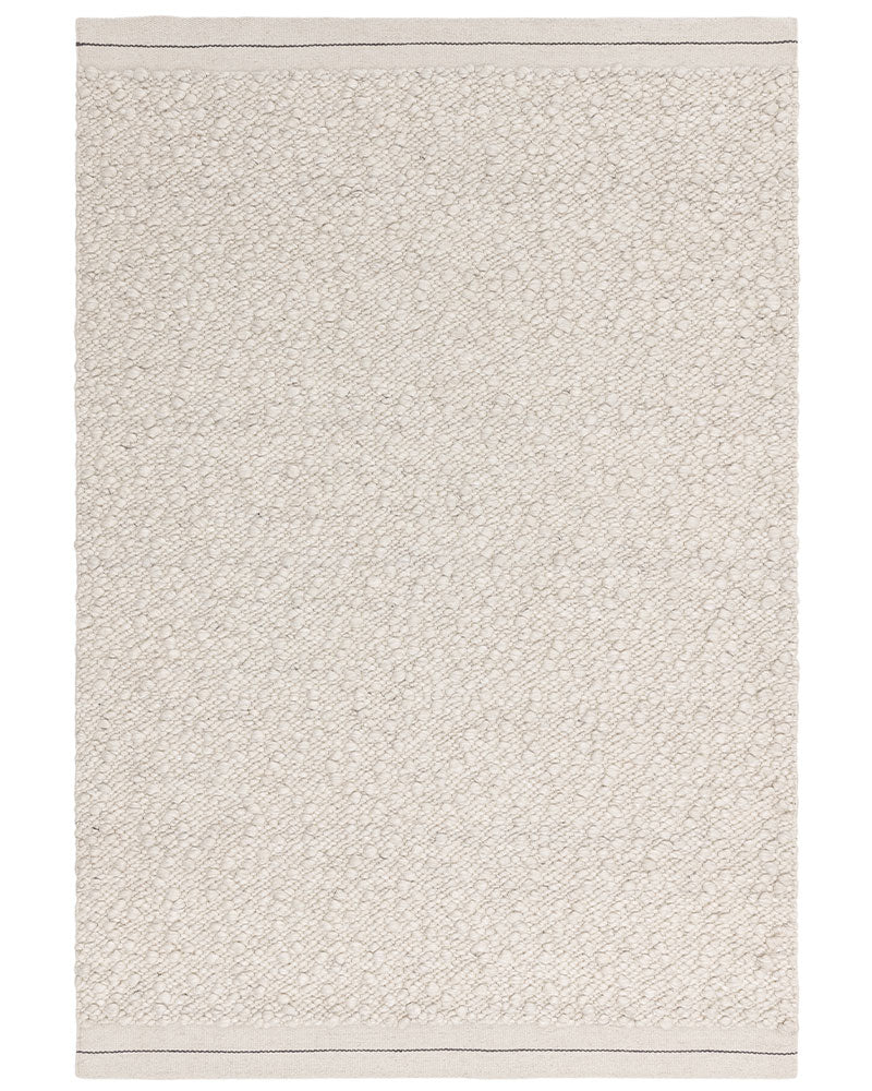 ELM IVORY CHUNKY BOUCLE TEXTURED WOOL MIX RUG