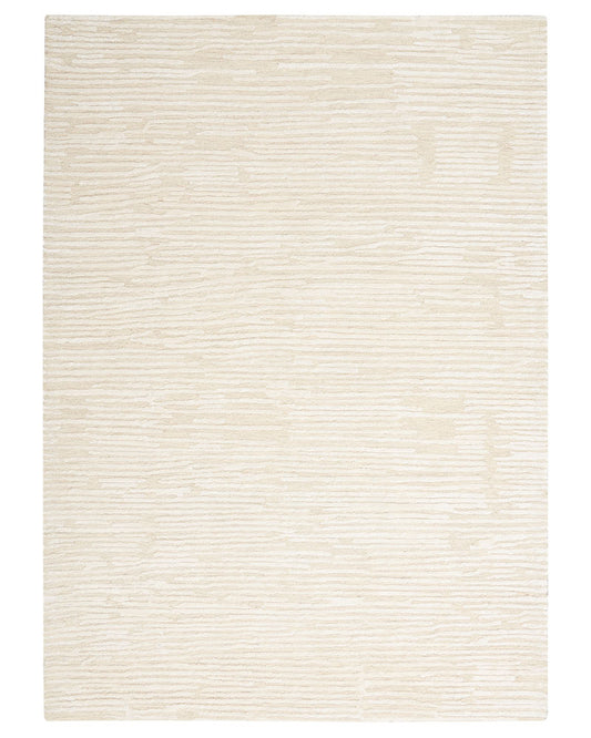 CALVIN KLEIN LINEAR LNR01 IVORY CUT & LOOP WOOL RUG